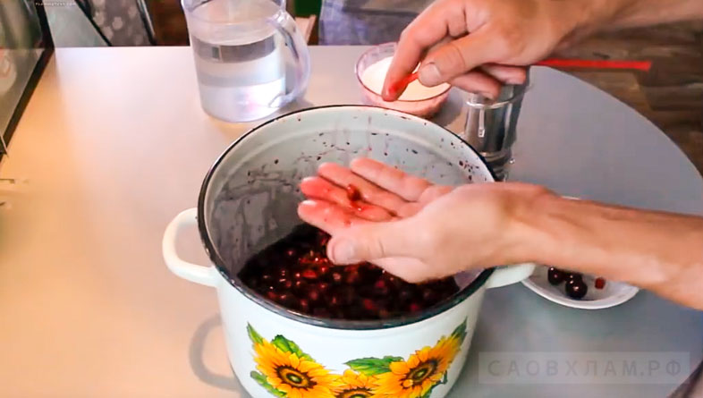 вишневое вино из ягод с семенами